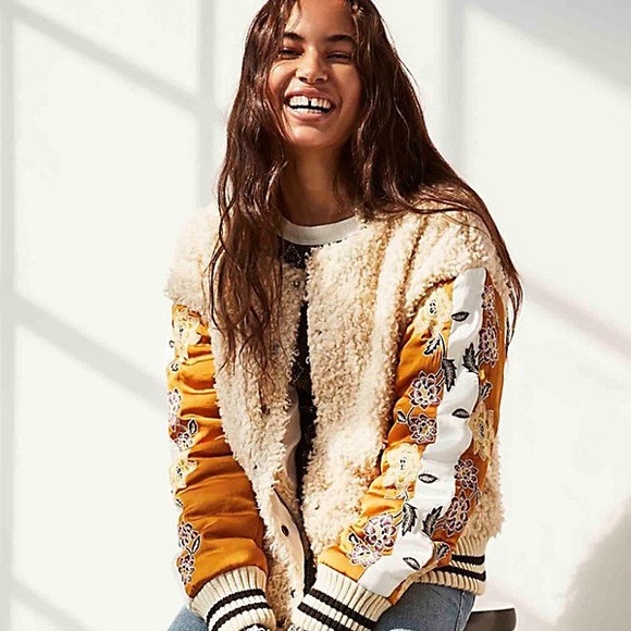 Dandelion Furry Varsity Jacket | Poshmark
